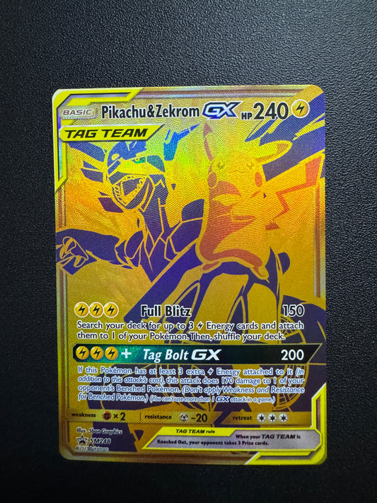 [卡況A+] Pokemon Black Star Promo Pikachu & Zekrom GX SM248